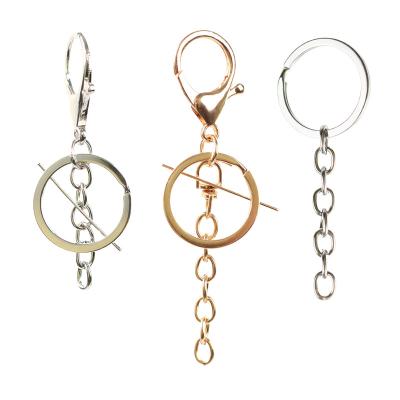 China Wholesale DIY Jewelry Accessory Key Chain Lobster Loop Ring 30 Mm Lock Ring Long 70 Mm Accessories Diy Hug Hook Key Chain for sale