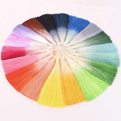 China Fashiontable 13cm rise style graduated color tassel ice silk factory wholesales antique style diy handmade in stock for sale