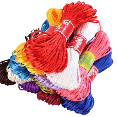 China 2.5 Mm Diameter 20 Meters Long Quality 32 Colors Braided Ropes Diy Handmade Nylon Rope Chinese Knot For Bracelet Necklace Ls009 for sale