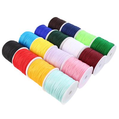 China Wholesale 1mm Chinese Nylon Knot Cord Handmade Accessory Thread For Bracelet Necklace Beading Tie String Yarn Zgjx002 for sale