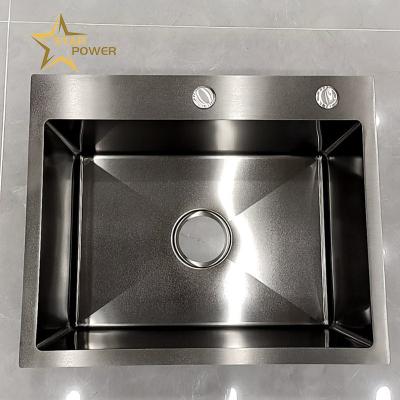 China Kitchen 304 Stainless Steel Hand-Made Sink Single Sink Household Wash Basin for sale