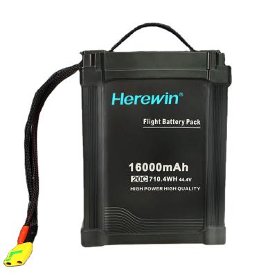 China Drone High Quality Battery 16Ah 12S 44.4V 710.4Wh Smart Agricultural Sprayer 16000mah LIPO Drone UAV for sale