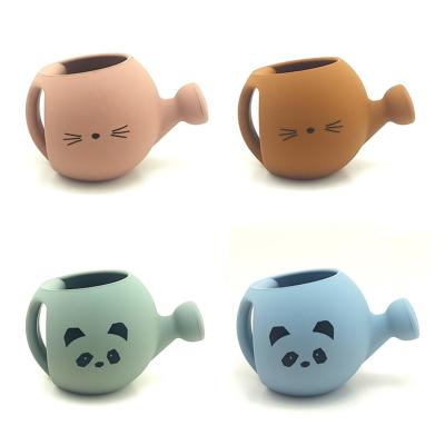 China Summer Outdoor Games Silicone Summer Beach Toys Children Silicone Watering Can for sale