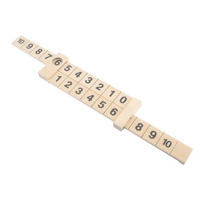 China Eco-friendly Arithmetic Number Artifact Toys Math Ruler Material Kid's Wooden Decomposing Digital Toys for sale