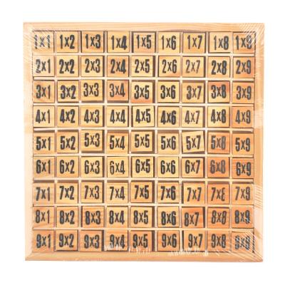 China Eco-friendly Material Kids Educational Wooden Board Multiplication Table Math Toys for sale