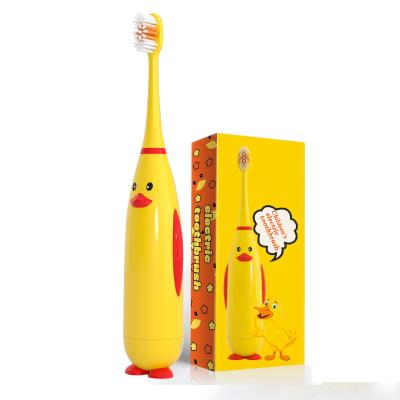 China Wholesale Duck Toothbrush Sonic Electric Rechargeable Small Yellow Child Electric Toothbrush 34.8mm*30.5mm*181.5mm for sale