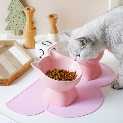 China Promotional Cheap Viable Protect Cat's Thorn Pet Feeding Bowl Custom Ceramic Cat Water Food Bowl for sale