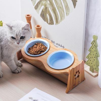 China Factory Direct Selling High Quality Pet Bowls Viable Double Non Slip Ceramic Pet Food Bowl With Stand for sale