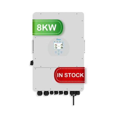 China Factory Price Inverter Deye 8000w Wall Mounted Hybrid Solar Inverter 3 Phase Low Voltage Battery 8kw SUN-8K-SG04LP3-EU for sale