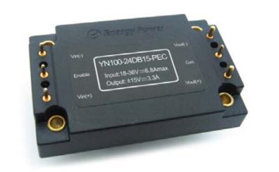 China 18 - 36V  input range  DC-DC Converters 100W Output 15V YN100-24DB15-PEC for sale