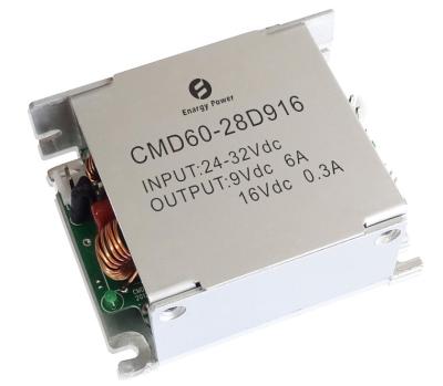 China Telecom  dual output dc-dc converter 60W Output  9V / 6A , 16.4V / 0.3A  CMD60-28D916 for sale