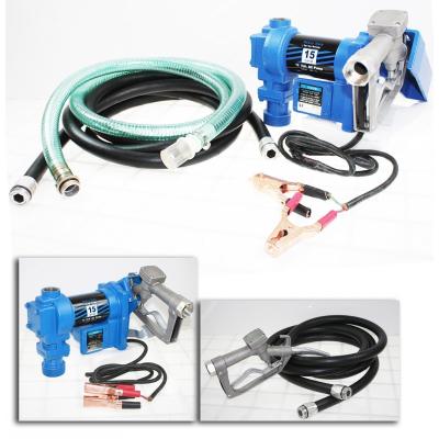 China Automotive Industry 12 Volt DC 15GPM Gasoline Fuel Transfer Pump Kit Petrol Diesel Kerosene Nozzle for sale