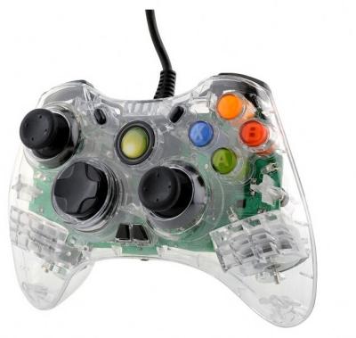 China USB Wired Green Transparent LED Controller For XBOX 360 For Xbox 360 Wired for sale