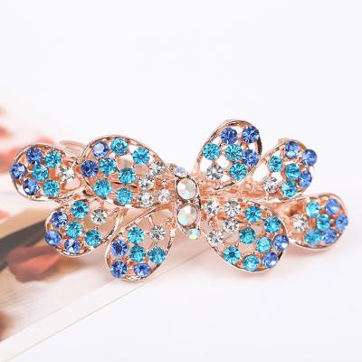 China Crystal Hair Clips Hairwear Decoration Women Girl Beauty Butterfly Accessories Small Suitable For Thick Hair for sale