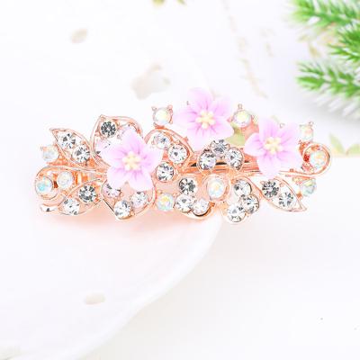 China Hairwear Decoration Women Girl Beauty Little Flower Crystal Hair Clip Set Butterfly Accessory Design for sale