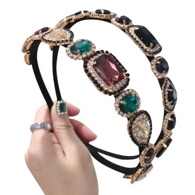 China Luxury Headband Women Headwraps Hair Bands Hair Accessories Decoration Crystal Stone Headband Luxury Women for sale