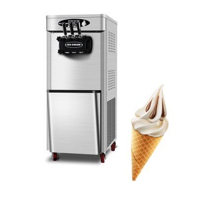 China Snack Factory Table Top Three Flavors Stainless Steel Commercial Soft Serve Ice Cream Machine For Sale for sale