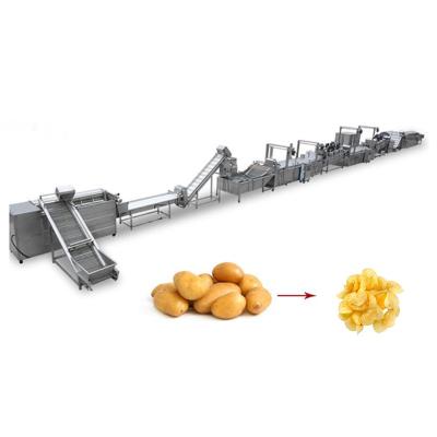 China Full Automatic Industrial Frying Potato Chips Making Machine Production Line Commercial Supply Frozen French Fries Machine Price for sale