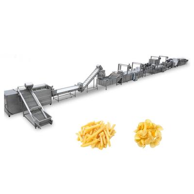 China Full Automatic Commercial Supply Potato Chips Making Machine Production Line Wholesale Frozen French Fries Sticks Configurations for sale