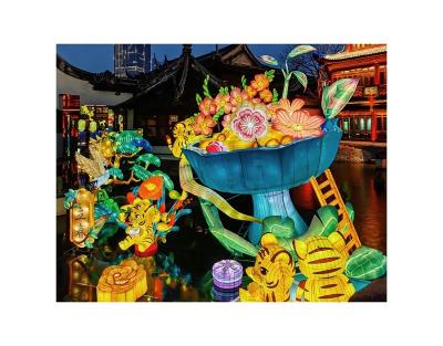 China Factory Wholesale Suitable Price Festival Animal Silk Decoration Of Attraction And Promotion Simulated Tiger Lantern for sale