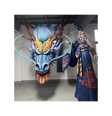 China Good Quality Chinese New Year New Arrivals Custom Festival Attraction And Promotion Silk Dragon Lantern for sale