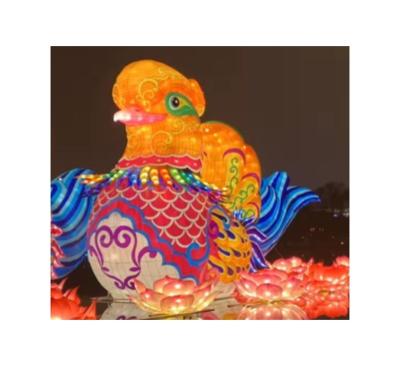 China Duck Design Park Traditional Chinese Big Size Animal Lanterns Of Attraction And Promotion Tangerine For Celebration for sale