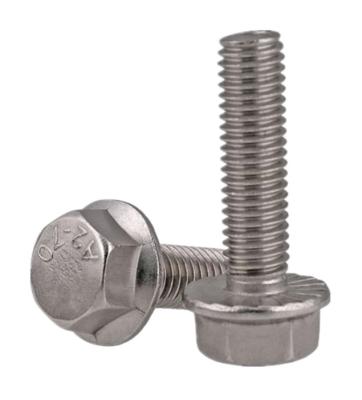 China Stainless Steel A2 Serrated Hexagon Flange Bolts Head Screw Bolt for sale