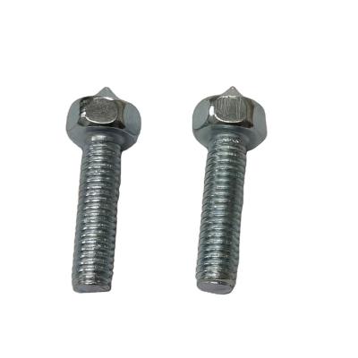 China Factory direct sale galvanized hex head pointed head bolts carbon steel bolts for sale