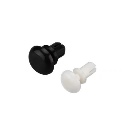 China Nylon Stationery Black White Nylon Plastic Snap Push Rivets for sale