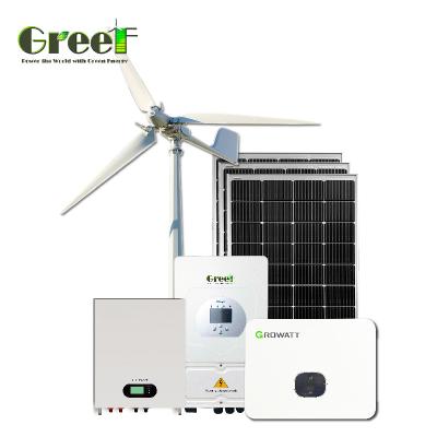 중국 5KW / 10KW 하이브리드 풍력 태양광 발전 시스템 원격 제어 및 LCD 디스플레이 판매용