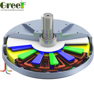 중국 10KW 100 RPM 코어리스 영구 자석 발전기 평축 판매용