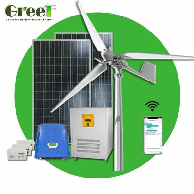 Cina 5KW wind turbine generator system with solar on-grid wind solar system in vendita