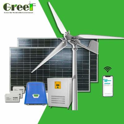 China generador de turbina de poco ruido de viento del control de 5kw Mini Grid Tie Inverter Pitch para el uso de la casa en venta