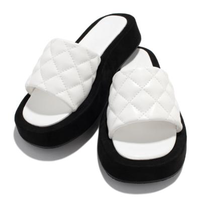 China HOT SALE WOMEN OPEN HEEL SHOE flat WEDGES PLATFORM SLIPPERS SANDALS FOR OUTDOOR for sale