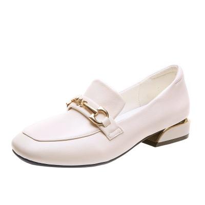 China Women's Place-toe Ladies PU Classic Elegant Simplicity High Quality Waterproof Leather Shoes Slip-on Sandals for sale