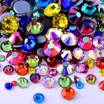 China Garment Accessary High Quality  Bling Crystals Embellishments for Fabric Choose Color HOTFIX PREMIUM Glass Rhinestones for sale