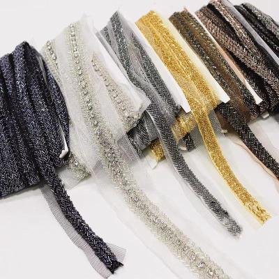 China Handmade Vintage style millinery headbands, sewing supplies Beaded Jewel Applique Trimming for sale