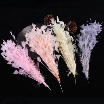 China Shrink-Resistant Fashion Women's Feather Headdress Cheap Feather Flower Wholesale Turkey Feather Headwear With Wire for sale