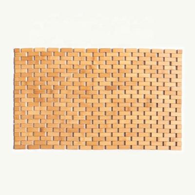 China Non-Slip Rectangular Folding Bathroom Mat Non-Slip Environmentally Friendly Bamboo Flooring for sale