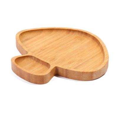 China Hot Selling Baby Dish Eco-Friendly Factory Cute Bamboo Suction Dish Baby Feeding Set for sale