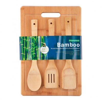 China Sustainable Factory Price Brand New Bamboo Cheese Cutting Board Set Of 3 With Cutlery for sale