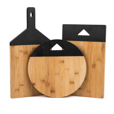 China Wholesale Natural Serving Stocked Customize Raw Meat Food Handle Bamboo Cutting Board For Vegetables for sale