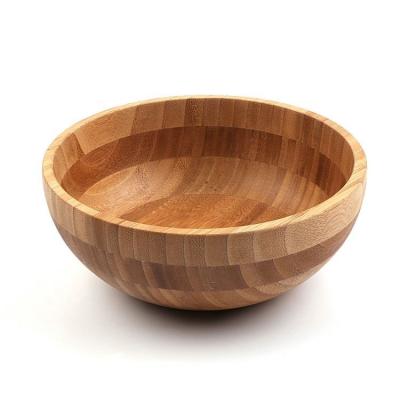 China Sustainable Wholesale Custom Organic Bamboo Snacks Ramen Around Salad Bowl for sale