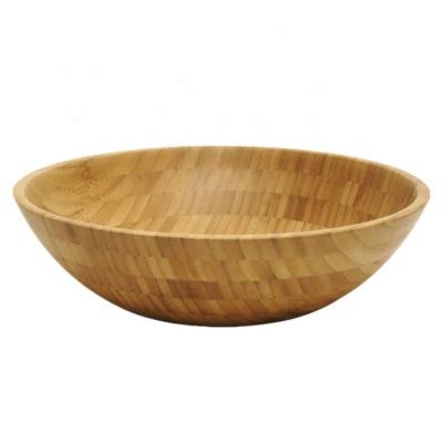 China Sustainable Bamboo Fruit Salad Bowl Factory Price Serving Bowls for sale