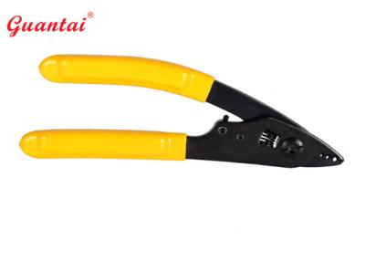 China FTTH Three Hole Fiber Optic Cable Tools , Fiber Optic Stripper 125um Cladding Dia for sale