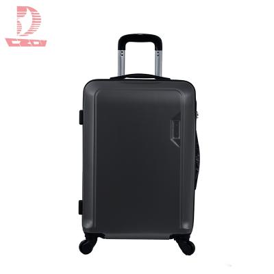 China Convenient ABS PC Film ABSTravelling International Zipper Luggage Bags With Iron Trolley for sale