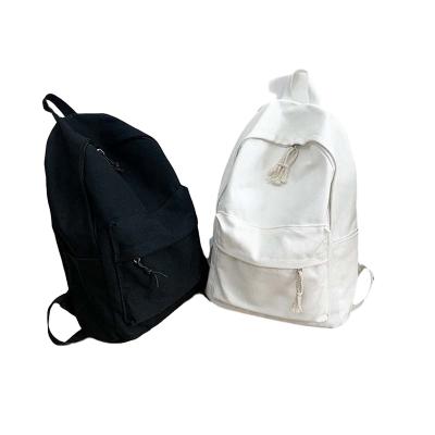 China Wholesale School Backpack Manufacturers Simplicity Canvas Rucksack Backpack School Bag for sale