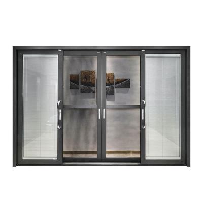 China Alucasa Patiodoors Waterproof Aluminum Black White Sliding Glass Doors Prices for sale