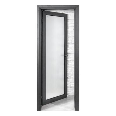 China Alucasa Waterproof Aluminum Double Glazed Interior Double Curved French Gray Doors For Bathroom for sale