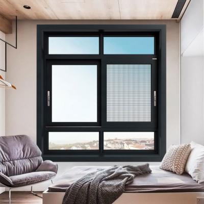 China Aluminum Folding Screen Alucasa Double Glazed Aluminum Horizontal Modern Korean Sliding Windows High Insulation for sale